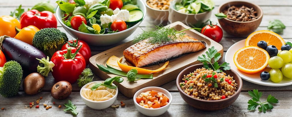 a variety of raw and cooked food showing the raw food and oxygen connection