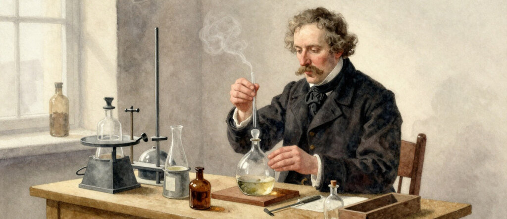 concept image of what Carl Wilhelm Scheele's lab might have been like.