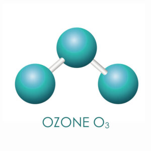 Ozone or O3 has 3 oxygen atoms making it a source of free radicals.