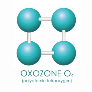 O4 or Oxozone is polyatomic tetraoxygen which has four stable oxygen molecules bonded together.