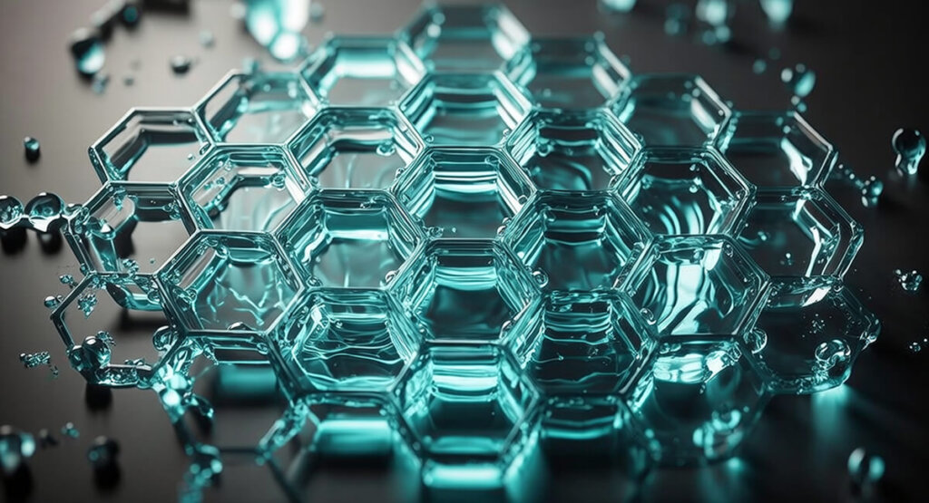 hexagonal water illustration