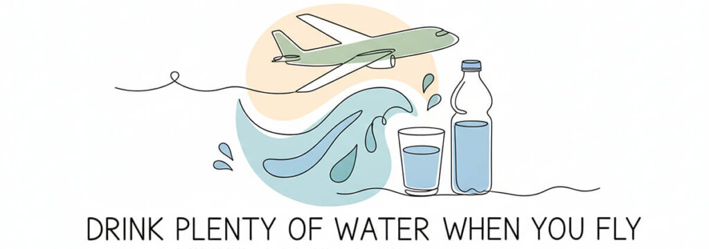 drink plenty of water when you fly