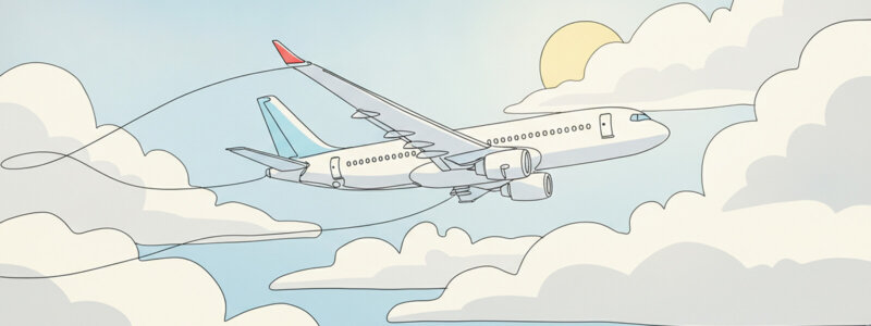 jet airliner flying through the clouds on a sunny day depicting jet lag