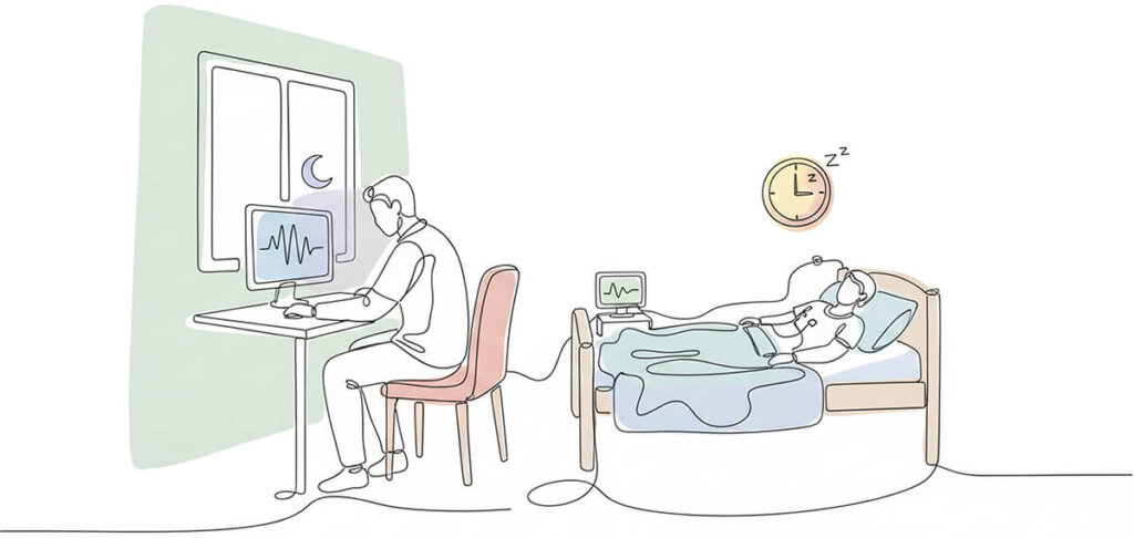 researcher studying sleep disturbances involving oxygen and jet lag