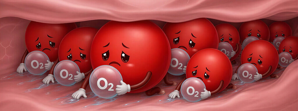 How Do Red Blood Cells Carry Oxygen? Not very well when they have to deal with dehydration.